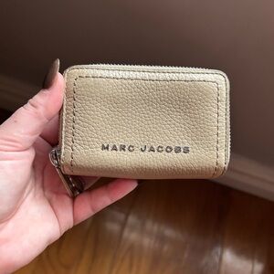 Marc Jacobs Beige Leather Card Holder